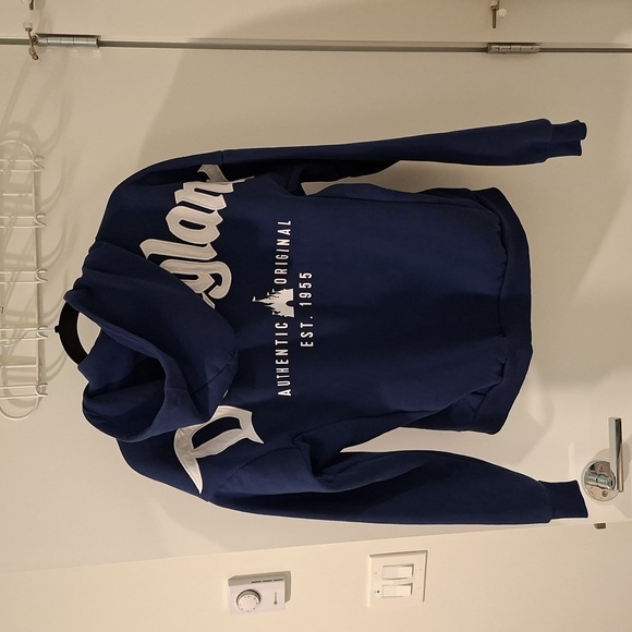 Disney Women's Oversized Blue Zip Hoodie with White Embroidered Logo (Size XS) - Picture 8 of 13